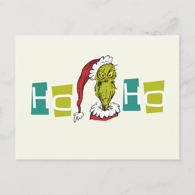 Carte Postale Dr Seuss | The Grinch - Ho Ho Ho (Devant)