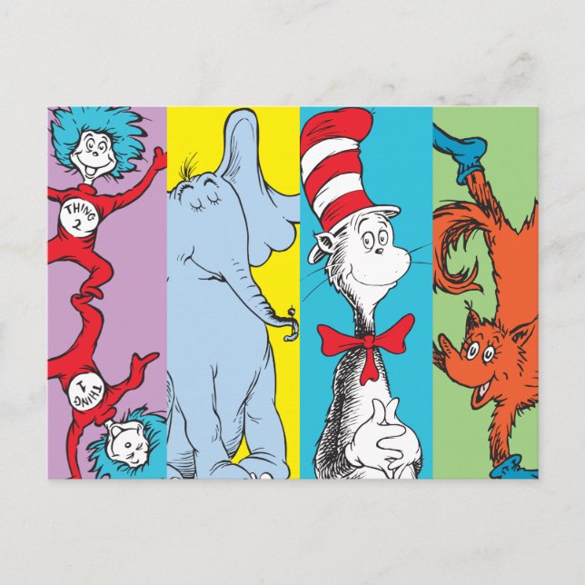 Carte Postale Dr Seuss | Tranche de caractères (Devant)