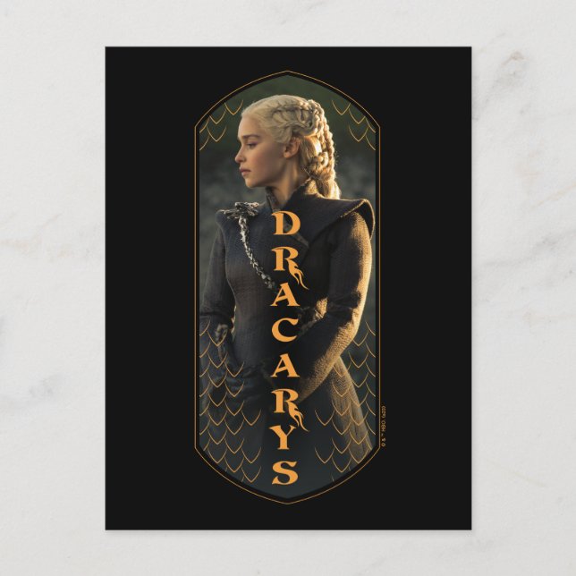 Carte Postale "Dracarys" Daenerys Targaryen Graphique (Devant)