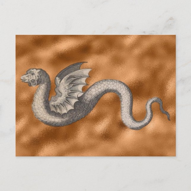 Carte Postale Draco alatus Apes ex Greuino Aldro (Devant)