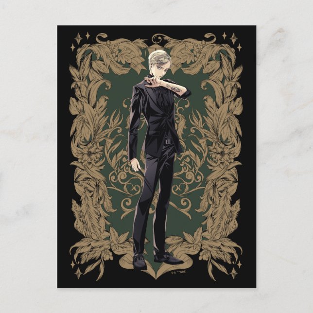 Carte Postale Draco Malfoy anime cadre orné (Devant)