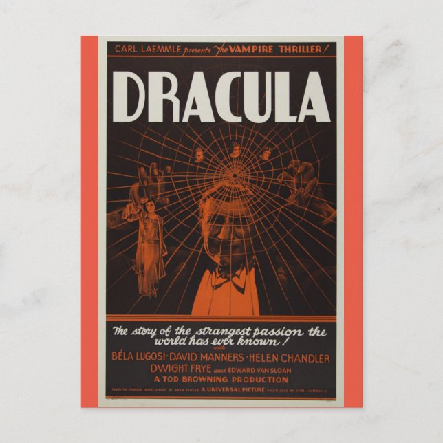 Carte Postale Dracula - Film Vintage (Devant)