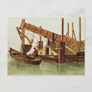 Carte Postale Dragage d'un canal