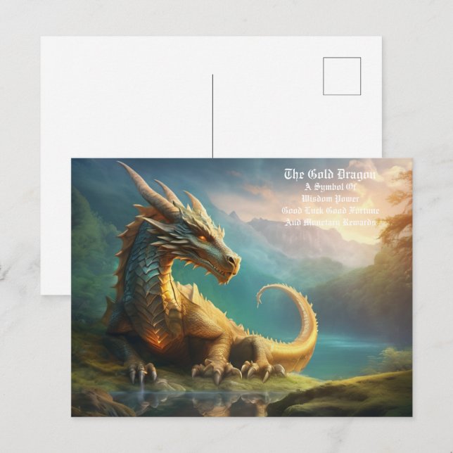 Carte postale Dragon (Devant / Derrière)