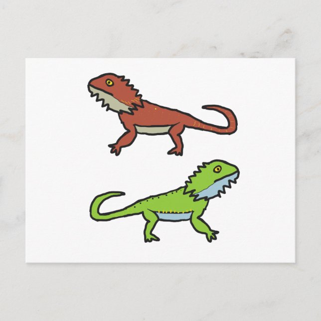 Carte Postale Dragon à tête (Devant)