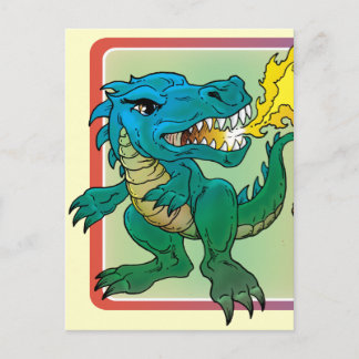 Carte Postale Dragon Art inspiré par Little t par Scott Rosema
