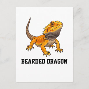 Carte Postale Dragon barbu personnalisable 