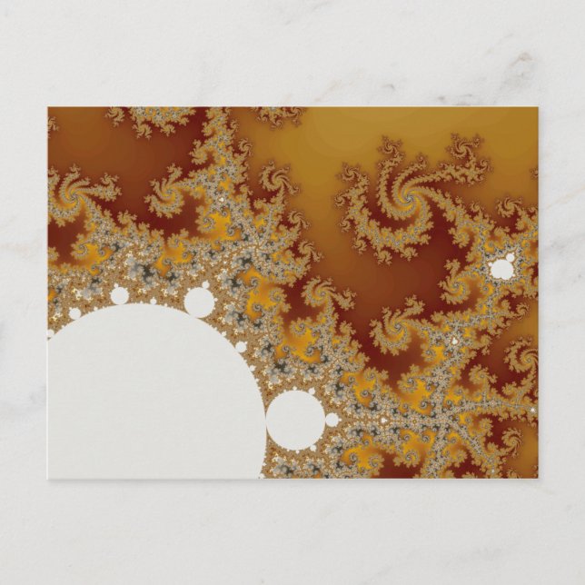 Carte Postale Dragon blanc - Art fractal (Devant)