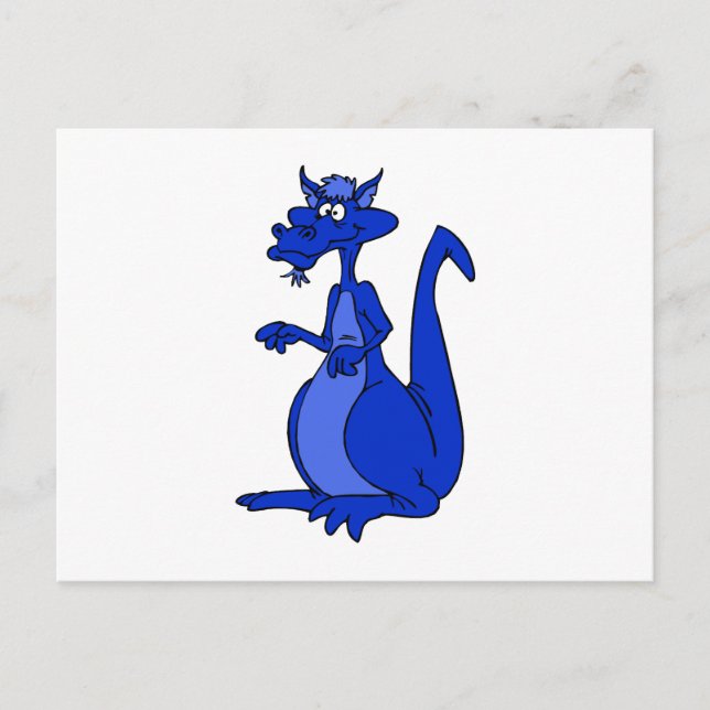 Carte Postale Dragon bleu (Devant)