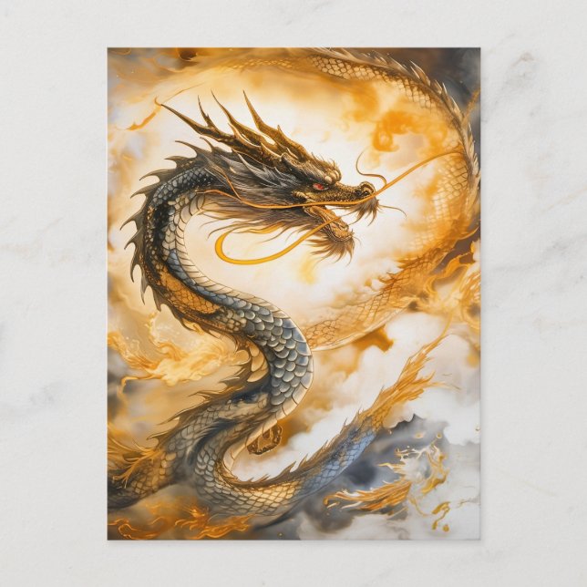 Carte Postale Dragon chinois (Devant)