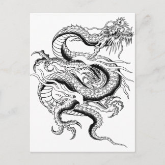 Carte Postale Dragon chinois chanceux
