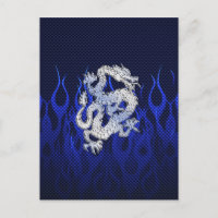 Dragon dans Chrome comme bleu Carbon Fiber Styles
