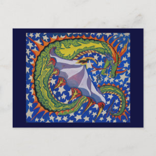 Carte Postale Dragon dans les étoiles