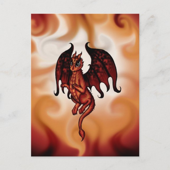 Carte Postale Dragon de fée de feu (Devant)