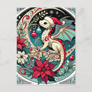 Carte Postale Dragon de Noël