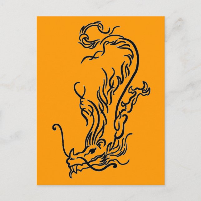 Carte Postale Dragon de plongée (Devant)