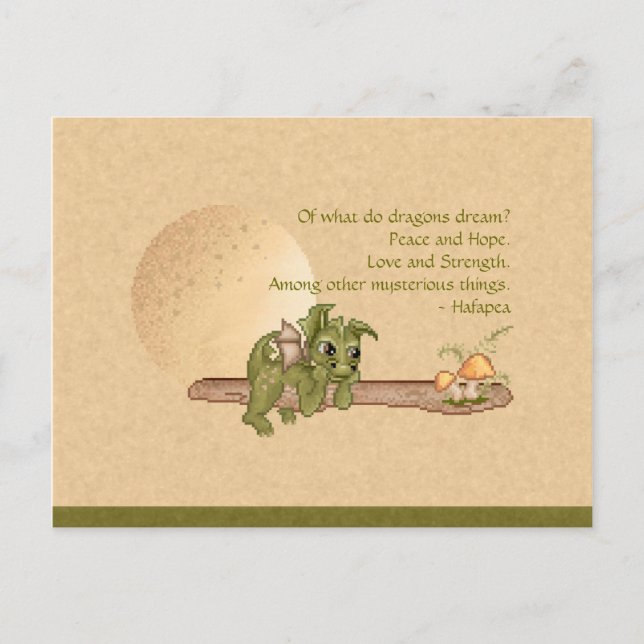 Carte Postale Dragon de rêve (Devant)