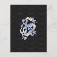 Dragon de style Chrome sur la peau de serpent noir