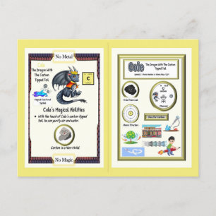 Carte Postale Dragon de table périodique - Carbon Card