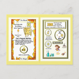 Carte Postale Dragon de table périodique - Soufre