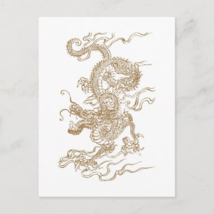 Carte Postale Dragon d'or