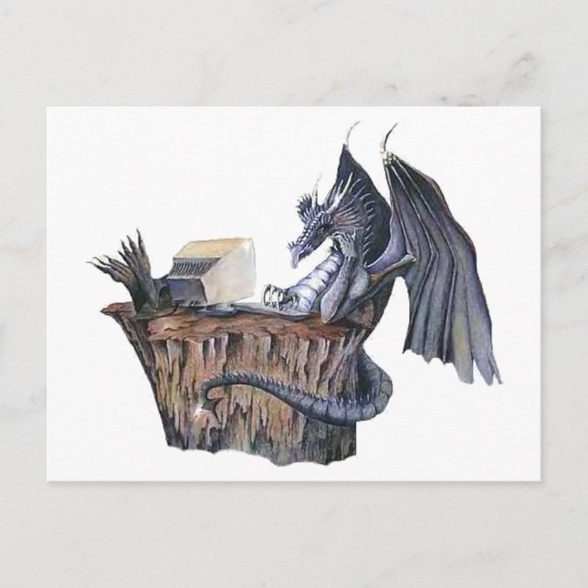 Carte Postale Dragon d'ordinateur (Devant)