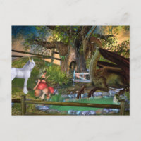 Dragon Elf Fairy Unicorn Imaginaire Paysage