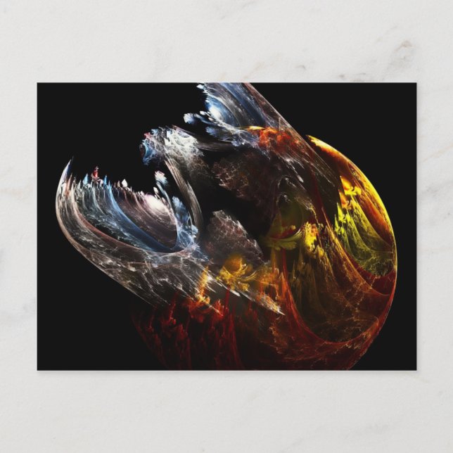 Carte Postale Dragon émergent (Devant)