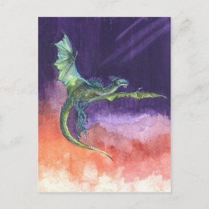 Carte postale Dragon en plein essor