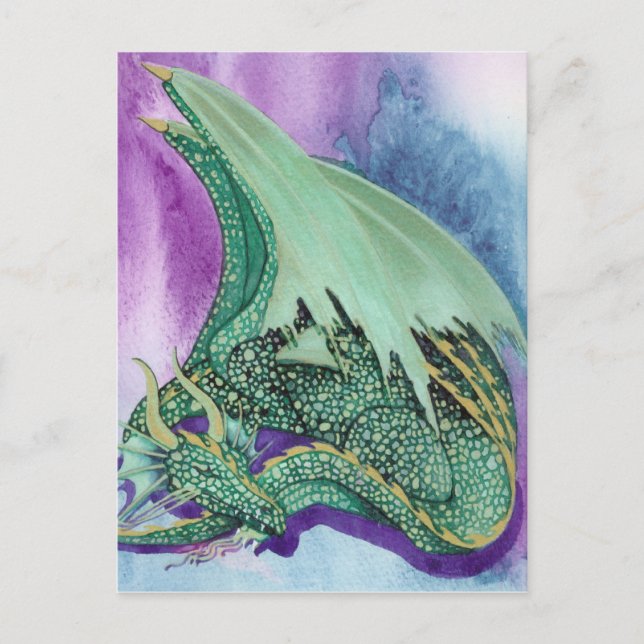 Carte Postale dragon endormi (Devant)