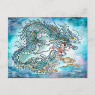 Carte Postale Dragon et déesse