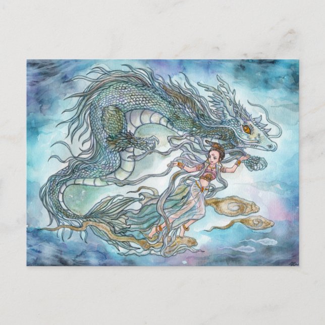Carte Postale Dragon et déesse (Devant)