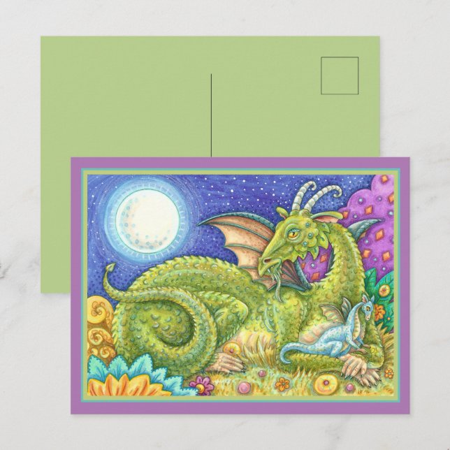 CARTE POSTALE DRAGON FAMILLE PROCHAINE GÉNÉRATION, IMAGINAIRE WH (Devant / Derrière)