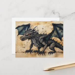 Carte Postale Dragon noir