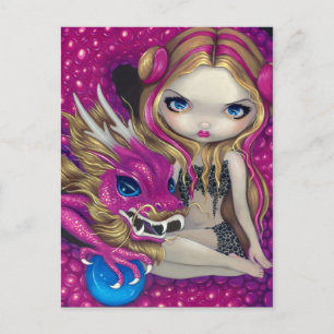 Carte postale "Dragon rose chatoyant"