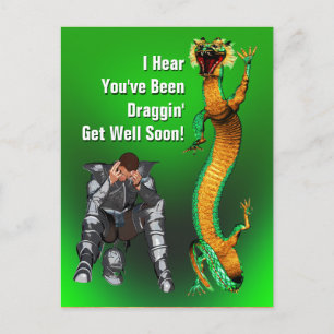 Carte Postale Dragon S'En Sortir Bien