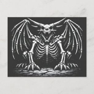 Carte Postale Dragon squelette par BurnsInHell