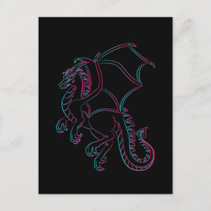 carte postale dragon volant
