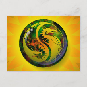Carte Postale Dragon Yin Yang