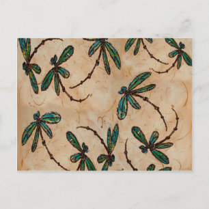 Carte Postale Dragonflies Crème rustique