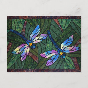 Carte Postale Dragonflies de verre