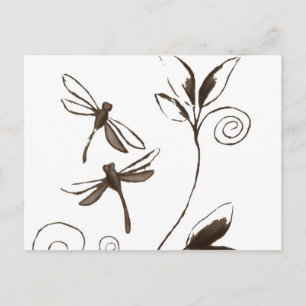 Carte Postale Dragonfly Abstract
