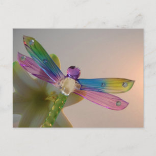 Carte postale Dragonfly en verre