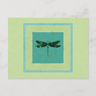 Carte Postale Dragonfly vert