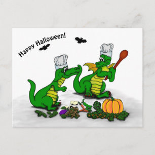 Carte Postale Dragons - Joyeux Halloween ! Aujourd'hui je vais c