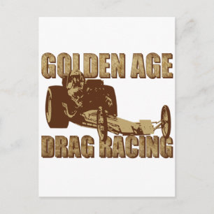 Carte Postale dragster de traîneau à traîneau de l'âge d'or