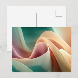 Carte Postale Drapé abstrait avec dégradé pastel fluide