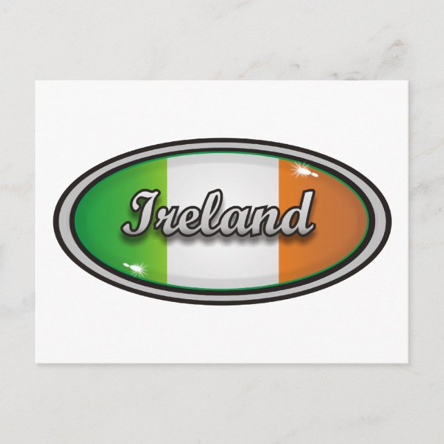 Carte Postale Drapeau 1 de l'Irlande (Devant)