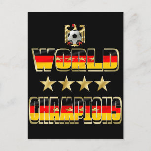 Carte Postale Drapeau 2014 des champions du monde Allemagne