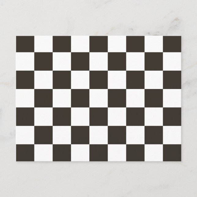 Carte Postale Drapeau À damiers (noir et blanc) (Motif du vérifi (Devant)
